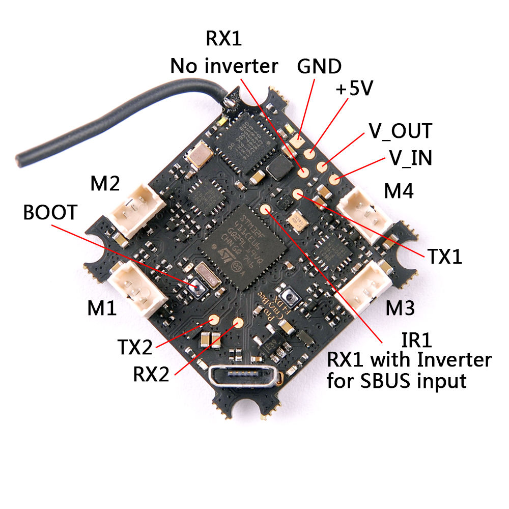 CrazyBee F4 DX Pro back